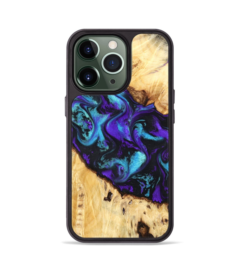 iPhone 13 Pro Wood Phone Case - Ivanna (Purple, 824686)
