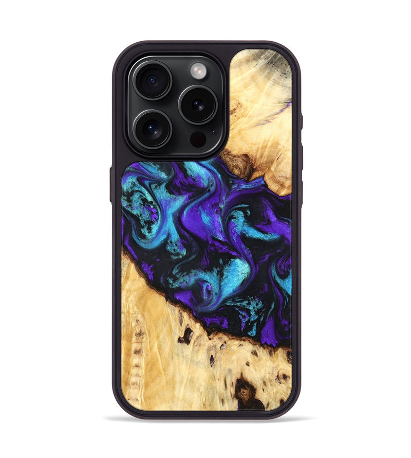 iPhone 15 Pro Wood Phone Case - Ivanna (Purple, 824686)
