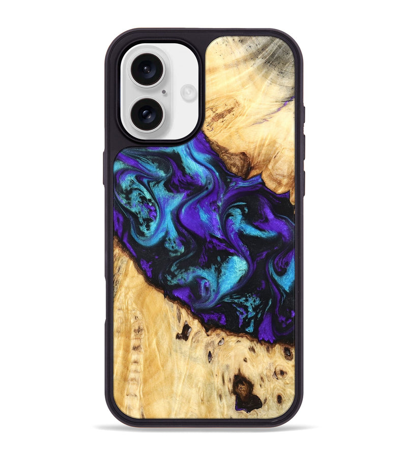 iPhone 16 Plus Wood Phone Case - Ivanna (Purple, 824686)