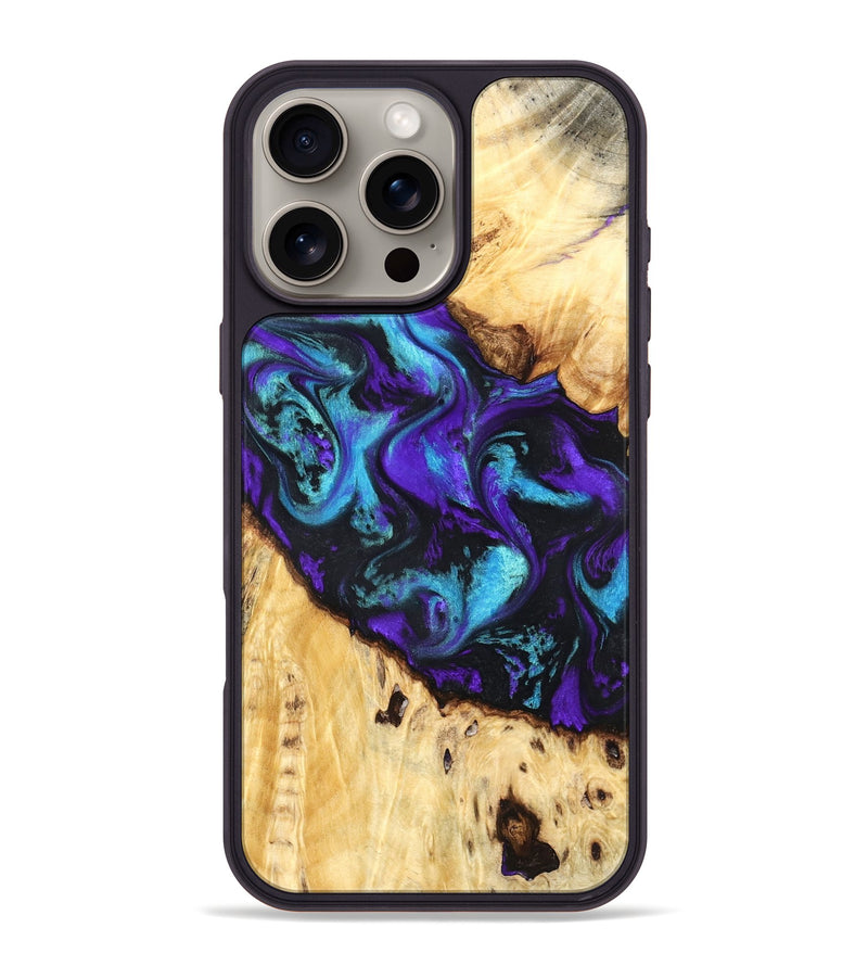 iPhone 16 Pro Max Wood Phone Case - Ivanna (Purple, 824686)