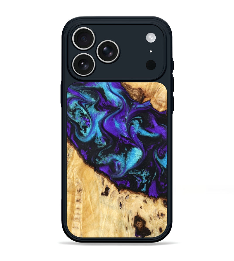 iPhone 17 Pro Max Wood Phone Case - Ivanna (Purple, 824686)