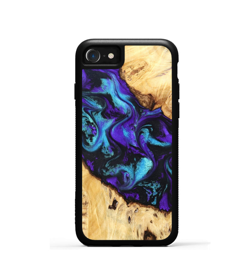 iPhone SE Wood Phone Case - Ivanna (Purple, 824686)
