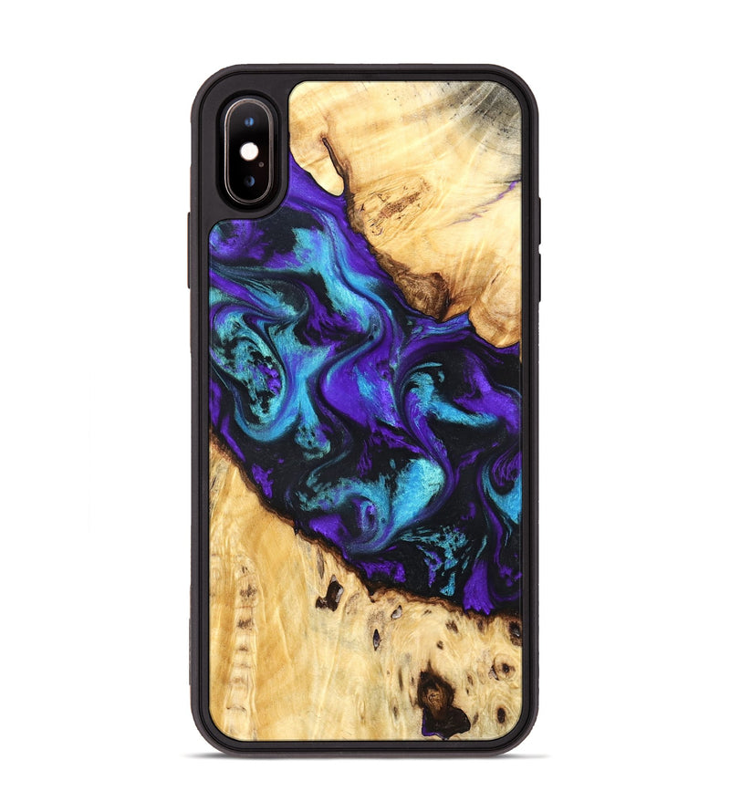 iPhone Xs Max Wood Phone Case - Ivanna (Purple, 824686)
