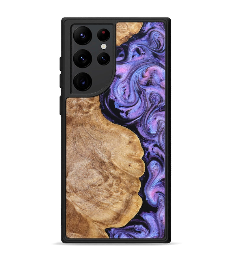 Galaxy S22 Ultra Wood Phone Case - Erik (Purple, 824687)