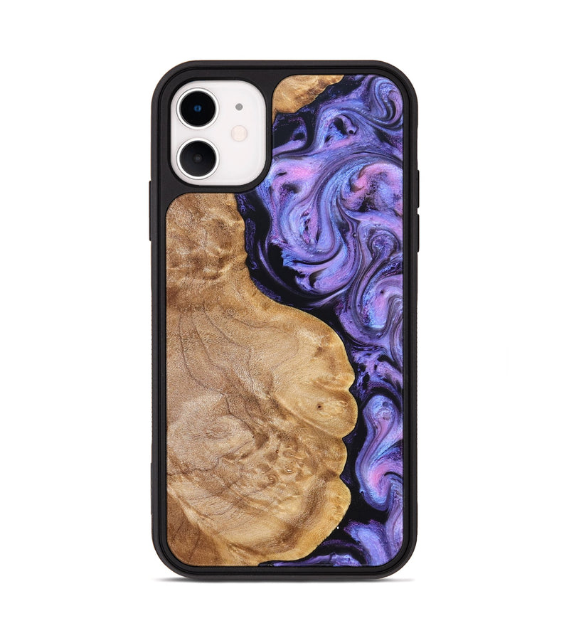 iPhone 11 Wood Phone Case - Erik (Purple, 824687)