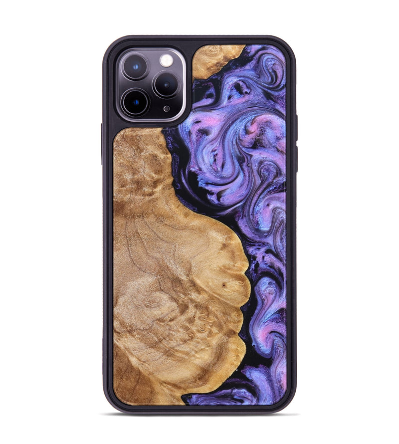 iPhone 11 Pro Max Wood Phone Case - Erik (Purple, 824687)