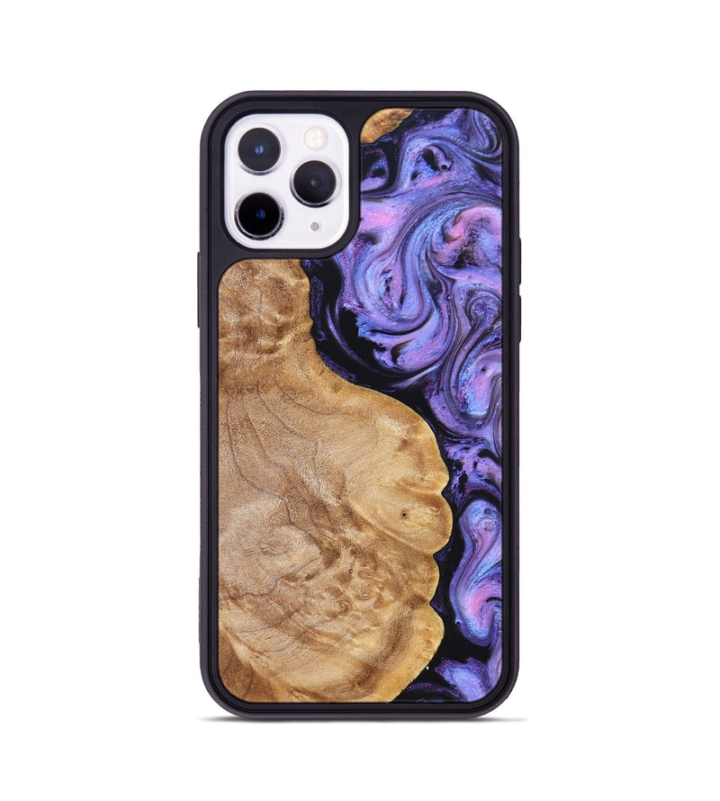 iPhone 11 Pro Wood Phone Case - Erik (Purple, 824687)