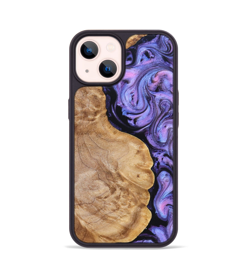 iPhone 14 Wood Phone Case - Erik (Purple, 824687)