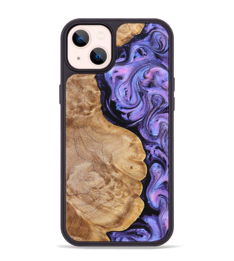 iPhone 14 Plus Wood Phone Case - Erik (Purple, 824687)