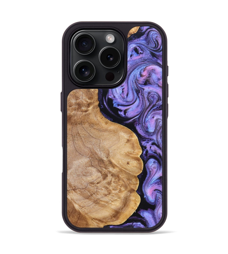 iPhone 16 Pro Wood Phone Case - Erik (Purple, 824687)