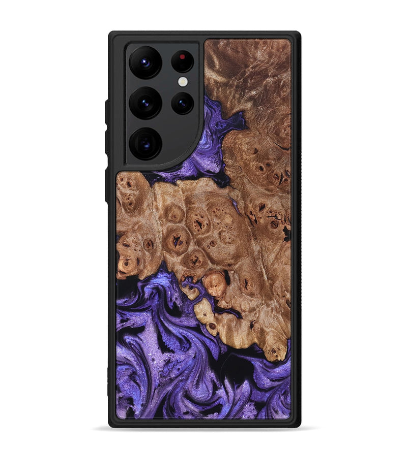 Galaxy S22 Ultra Wood Phone Case - Latasha (Purple, 824688)