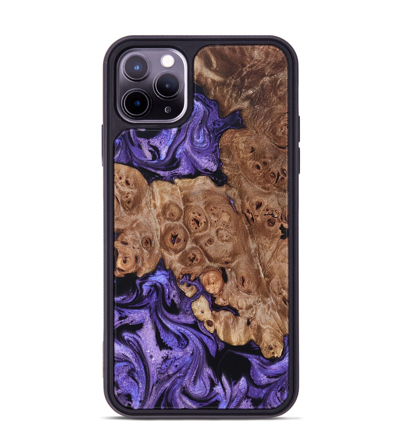 iPhone 11 Pro Max Wood Phone Case - Latasha (Purple, 824688)