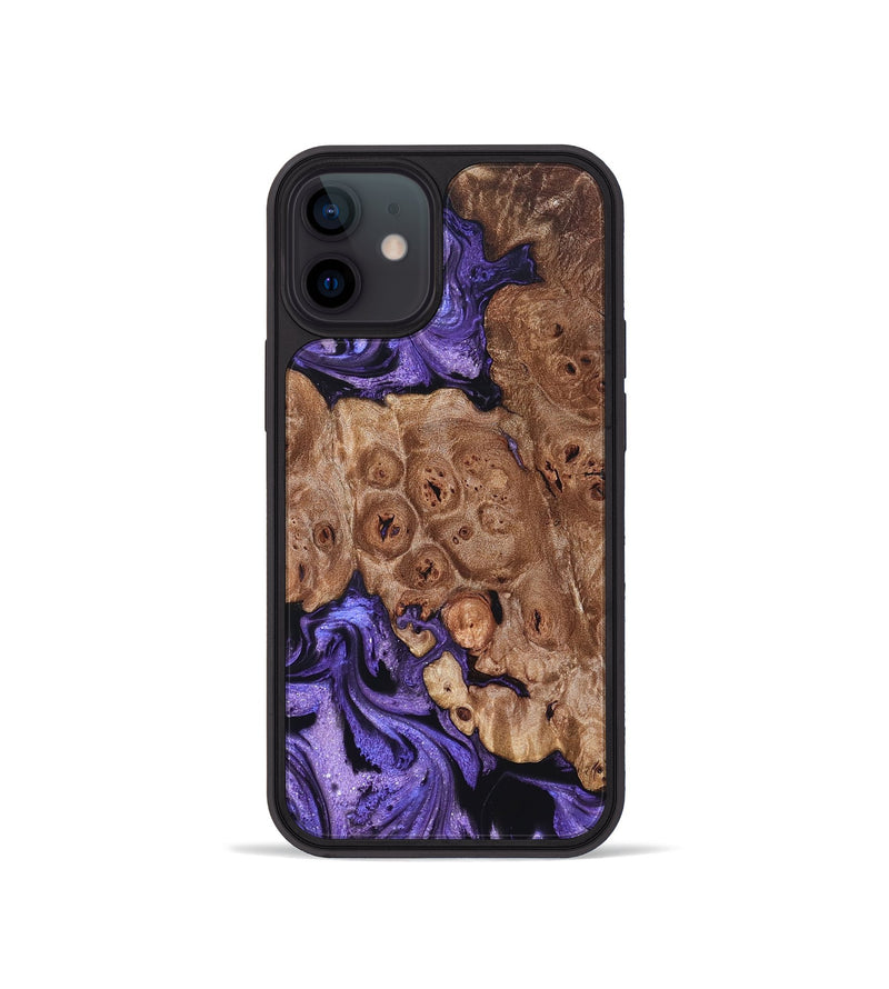 iPhone 12 mini Wood Phone Case - Latasha (Purple, 824688)