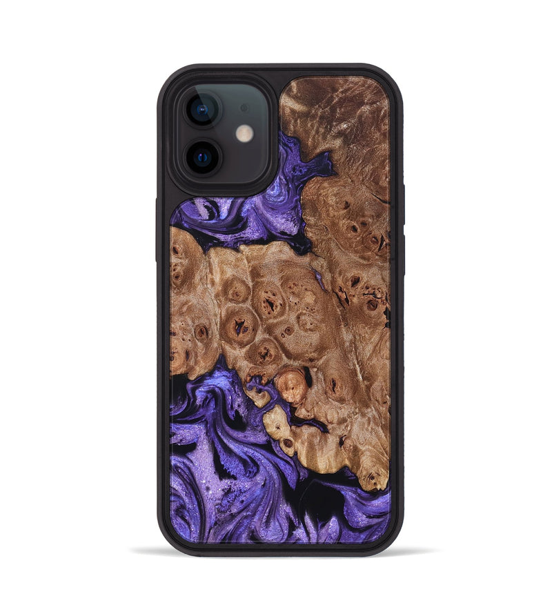 iPhone 12 Wood Phone Case - Latasha (Purple, 824688)