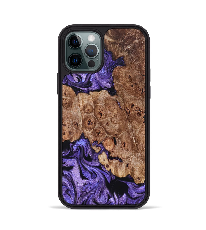iPhone 12 Pro Wood Phone Case - Latasha (Purple, 824688)