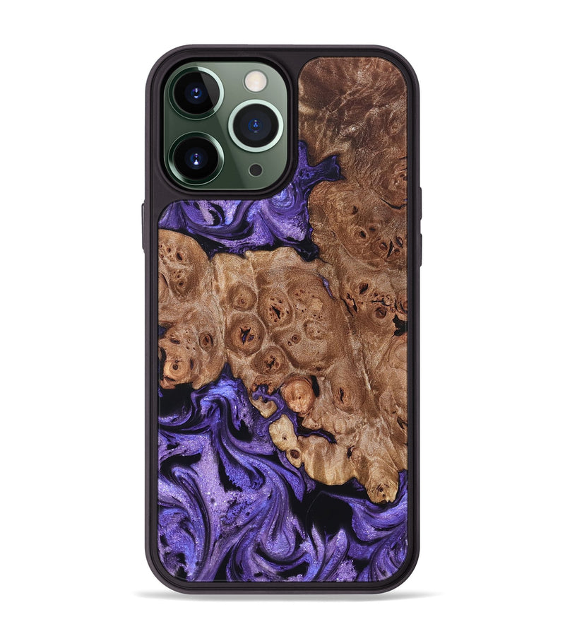 iPhone 13 Pro Max Wood Phone Case - Latasha (Purple, 824688)