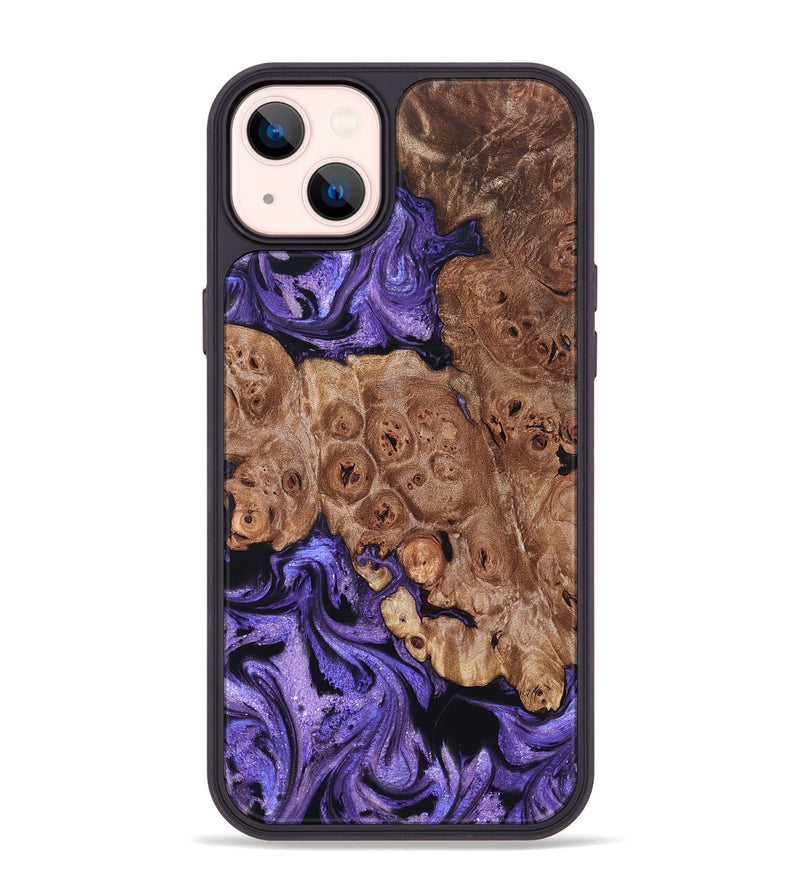 iPhone 14 Plus Wood Phone Case - Latasha (Purple, 824688)