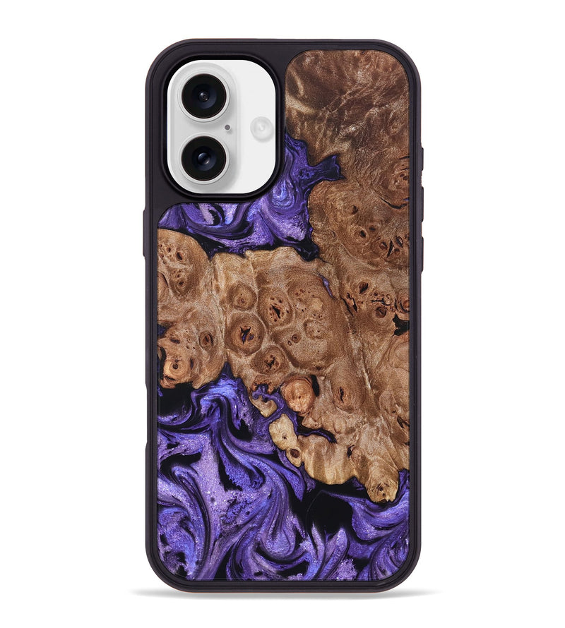 iPhone 16 Plus Wood Phone Case - Latasha (Purple, 824688)