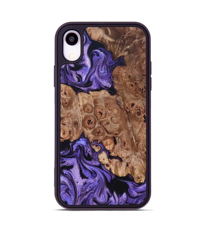 iPhone Xr Wood Phone Case - Latasha (Purple, 824688)