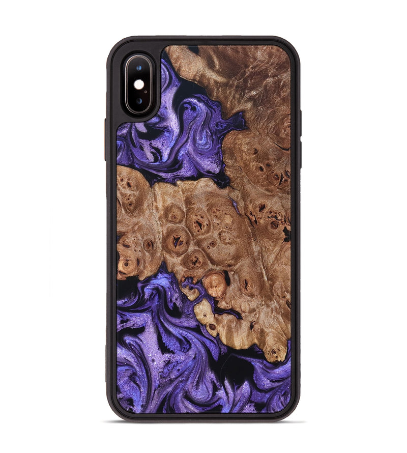 iPhone Xs Max Wood Phone Case - Latasha (Purple, 824688)