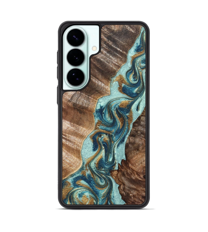 Galaxy S26 Plus Wood Phone Case - Brisa (Teal & Gold, 824693)