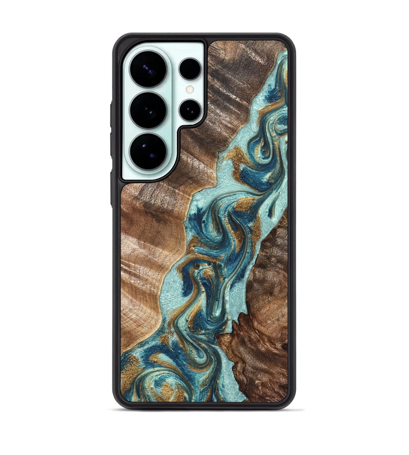 Galaxy S26 Ultra Wood Phone Case - Brisa (Teal & Gold, 824693)