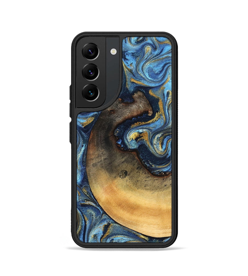 Galaxy S22 Wood Phone Case - Jericho (Teal & Gold, 824694)