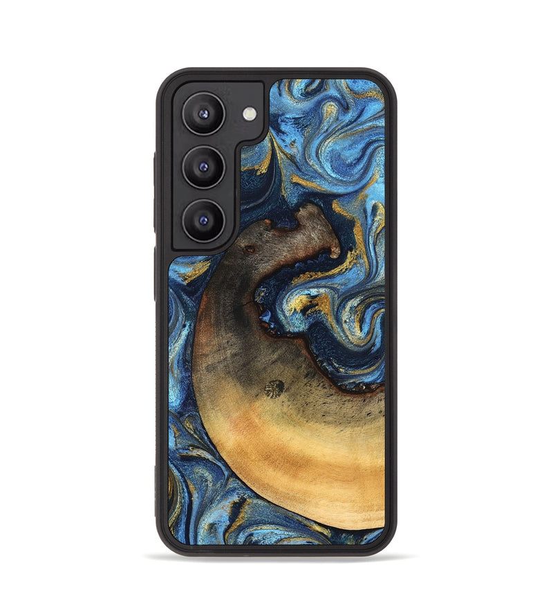 Galaxy S23 Wood Phone Case - Jericho (Teal & Gold, 824694)