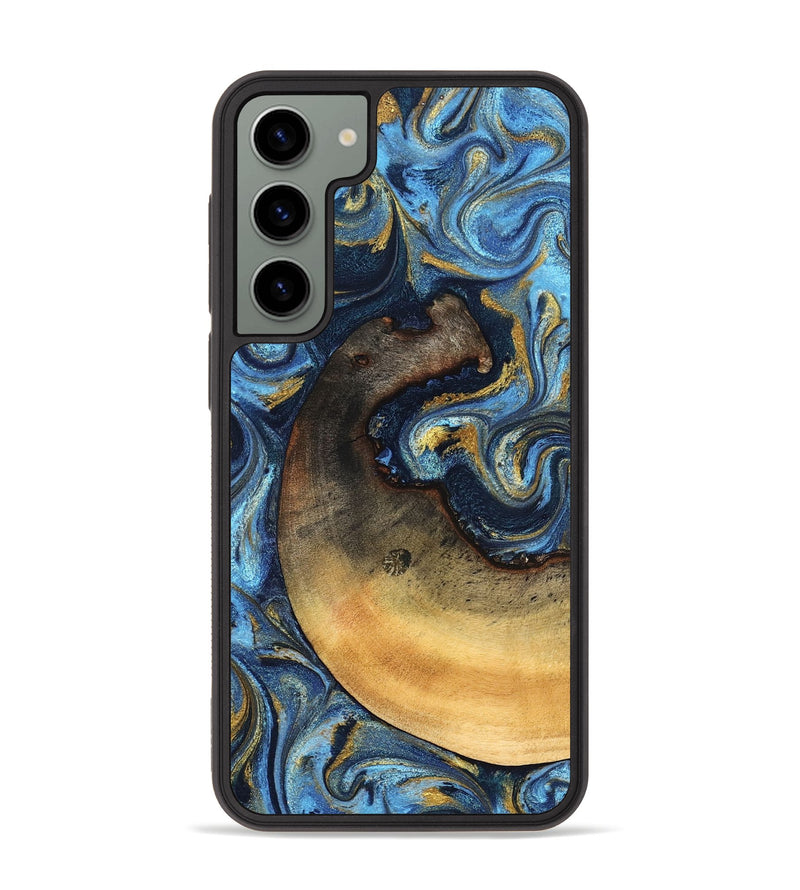Galaxy S23 Plus Wood Phone Case - Jericho (Teal & Gold, 824694)