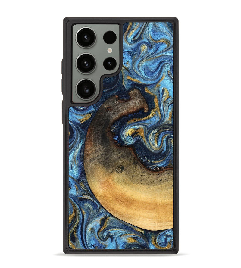 Galaxy S23 Ultra Wood Phone Case - Jericho (Teal & Gold, 824694)