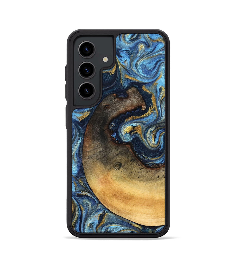 Galaxy S24 Wood Phone Case - Jericho (Teal & Gold, 824694)