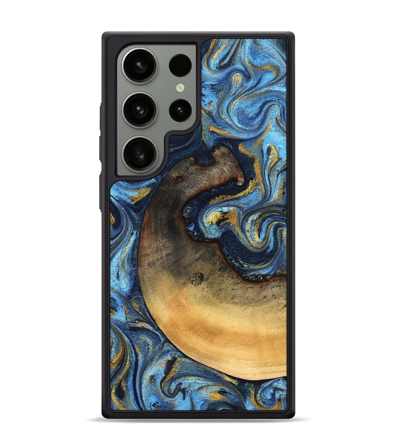 Galaxy S24 Ultra Wood Phone Case - Jericho (Teal & Gold, 824694)