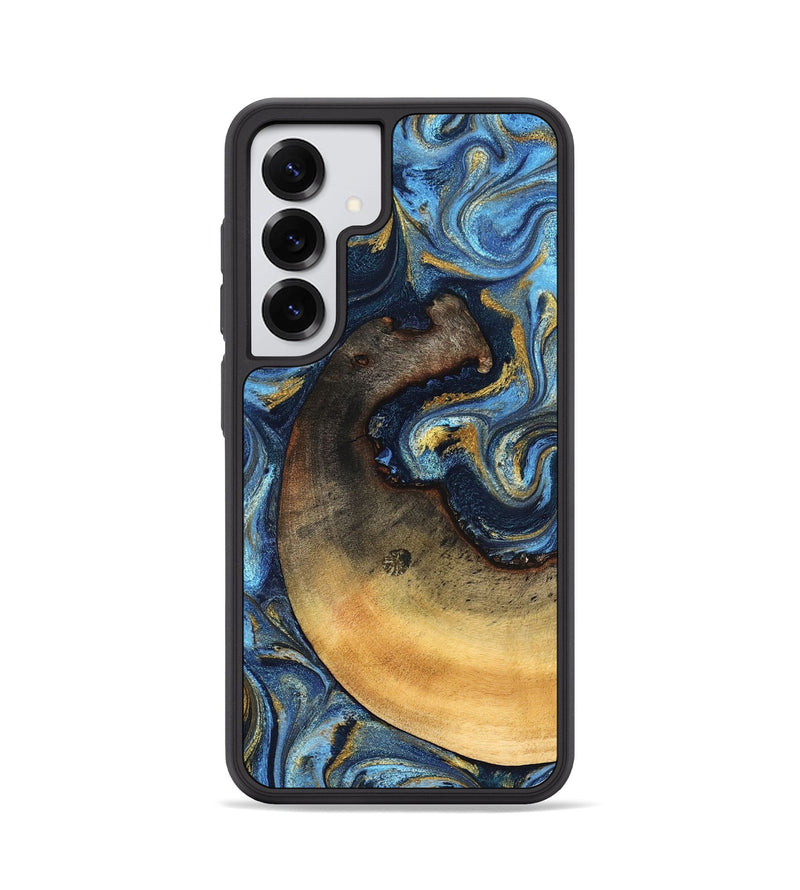 Galaxy S25 Wood Phone Case - Jericho (Teal & Gold, 824694)