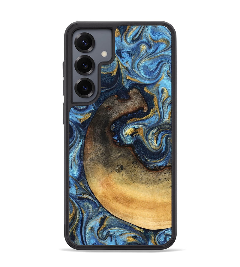 Galaxy S25 Plus Wood Phone Case - Jericho (Teal & Gold, 824694)