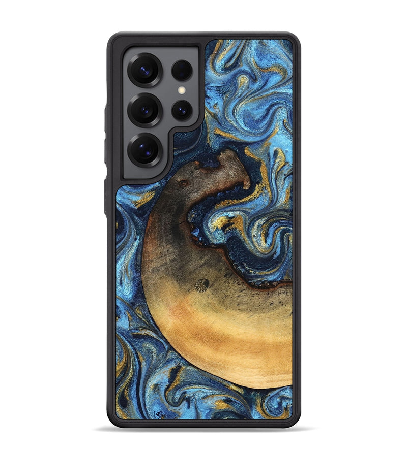 Galaxy S25 Ultra Wood Phone Case - Jericho (Teal & Gold, 824694)