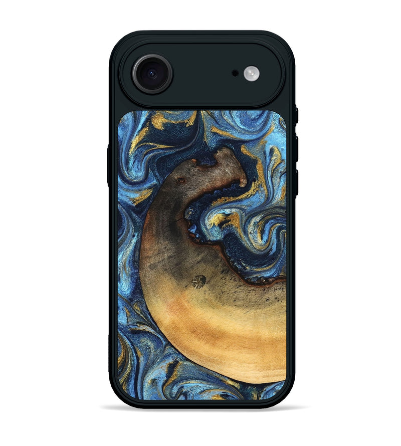 iPhone 17 Air Wood Phone Case - Jericho (Teal & Gold, 824694)