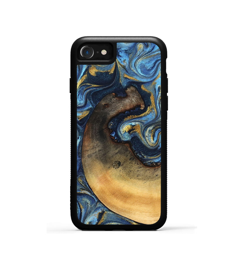 iPhone SE Wood Phone Case - Jericho (Teal & Gold, 824694)