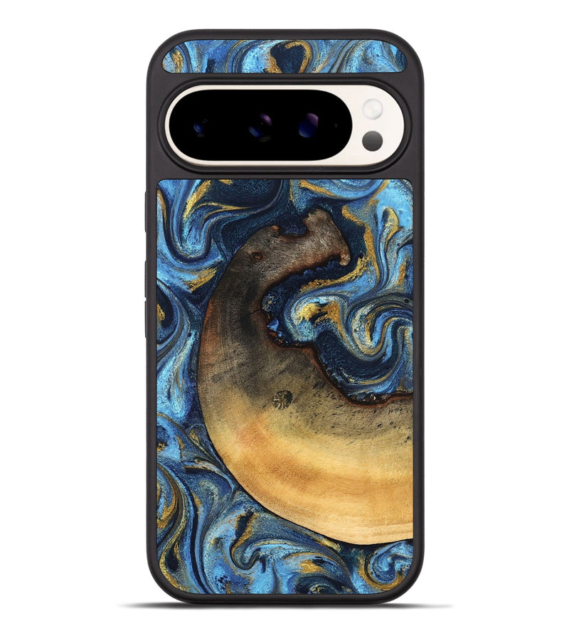 Pixel 9 Pro XL Wood Phone Case - Jericho (Teal & Gold, 824694)