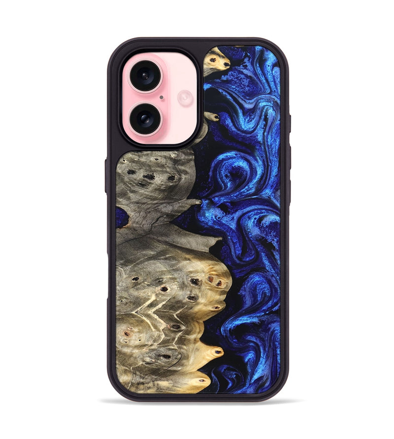 iPhone 16 Wood Phone Case - Kenzo (Blue, 824699)