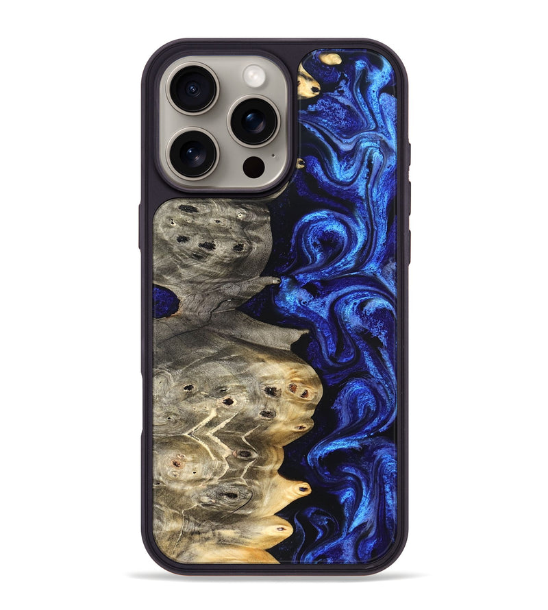 iPhone 16 Pro Max Wood Phone Case - Kenzo (Blue, 824699)