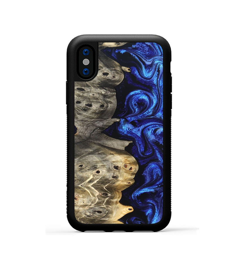 iPhone Xs Wood Phone Case - Kenzo (Blue, 824699)