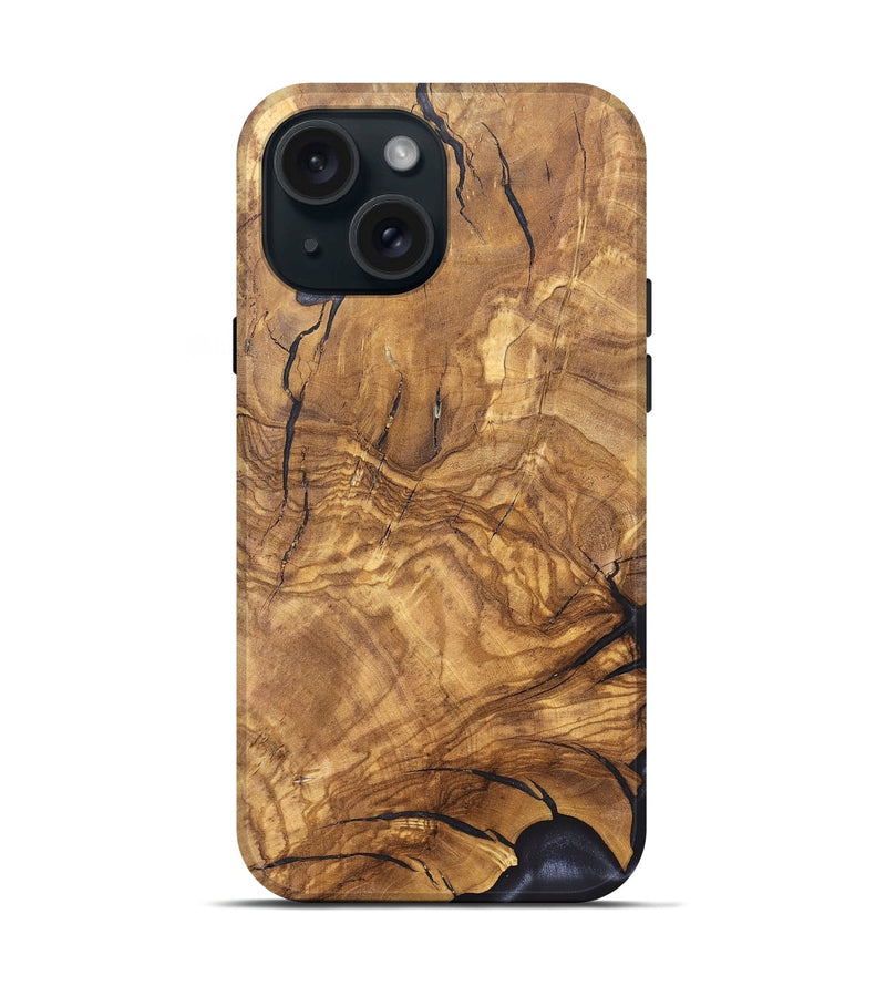 iPhone 15 Wood Live Edge Phone Case - Catina (Solid Wood, 824709)