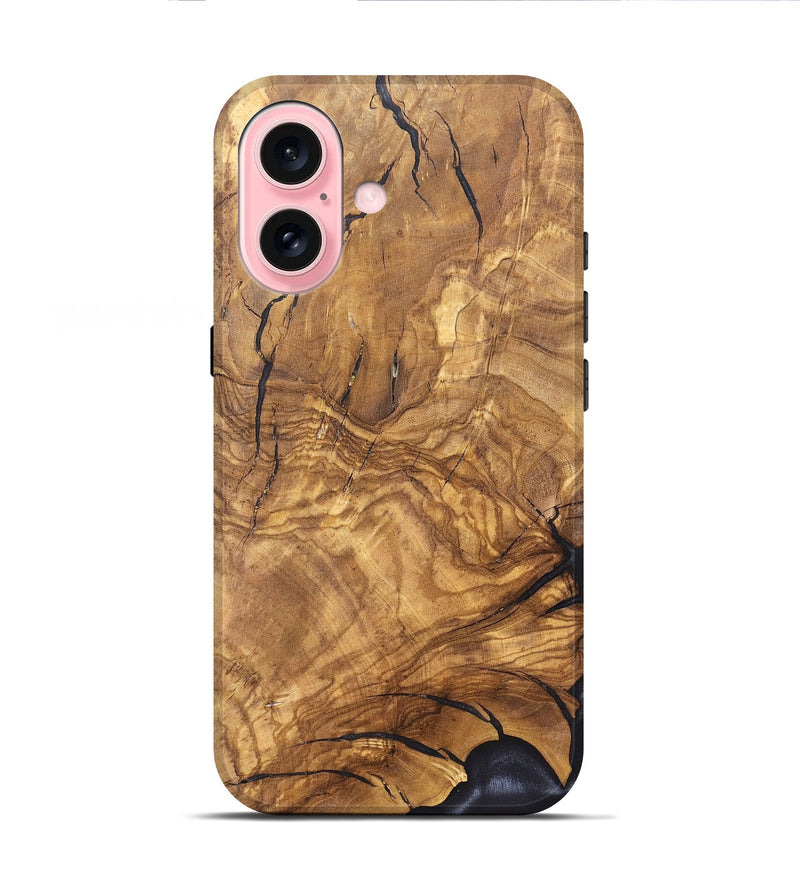 iPhone 16 Wood Live Edge Phone Case - Catina (Solid Wood, 824709)