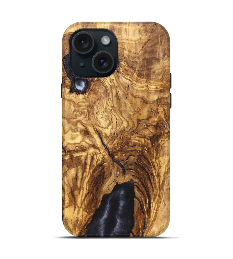 iPhone 15 Wood Live Edge Phone Case - Kaila (Solid Wood, 824715)