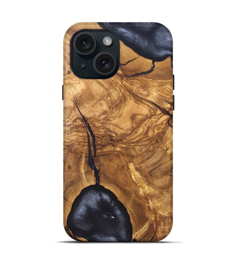 iPhone 15 Wood Live Edge Phone Case - Russel (Solid Wood, 824717)