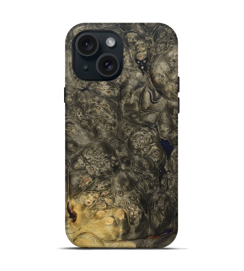 iPhone 15 Wood Live Edge Phone Case - Mikalah (Solid Wood, 824719)
