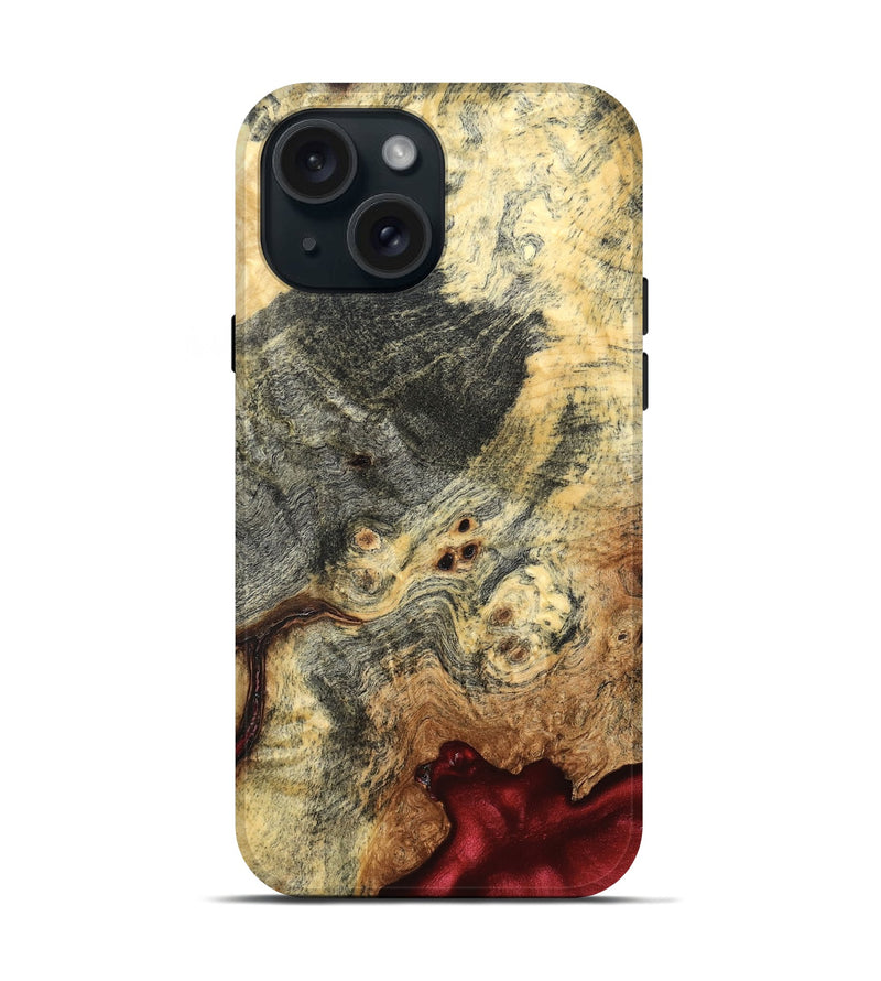 iPhone 15 Wood Live Edge Phone Case - Allie (Solid Wood, 824724)