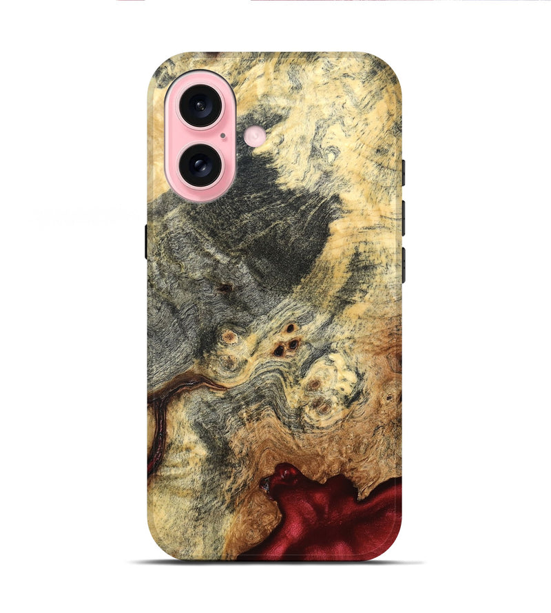 iPhone 16 Wood Live Edge Phone Case - Allie (Solid Wood, 824724)