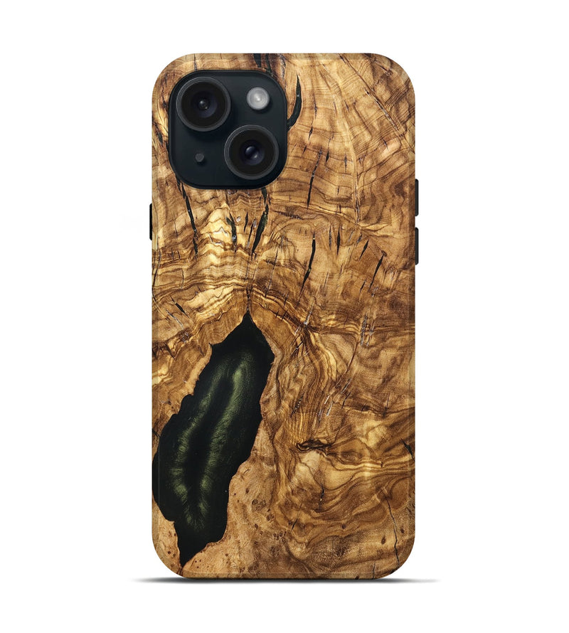 iPhone 15 Wood Live Edge Phone Case - Tiera (Solid Wood, 824732)