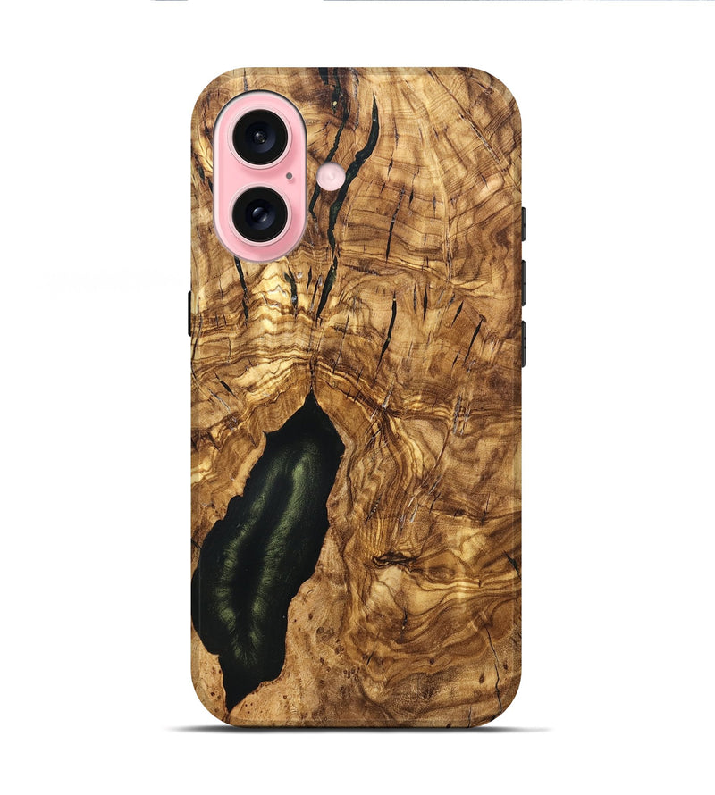 iPhone 16 Wood Live Edge Phone Case - Tiera (Solid Wood, 824732)